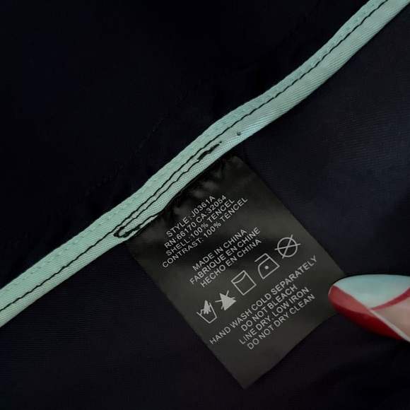 Anthropologie LRA Blue Coat Dress Size M 8 10 Button Front Fit-And-Flare Retro - Picture 11 of 11